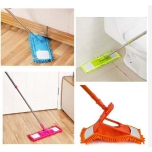 LEVA MAKARNA MOP SET TELEKOPİK RENKLİ 120cm METAL SAPLI (40 x 10 ) ( LV-10328 )