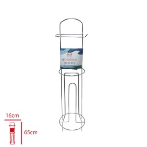 LEVA WC KAĞITLIK AYAKLI YEDEKLİ -16x64x15 cm - KROM