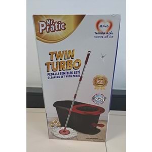 MR. PRATİC MOP SET TEMİZLİK SETİ PEDALLI TWİN TURBO DÖNERLİ VİLEDA