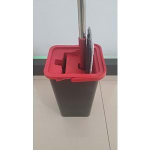 BUSE MOP SET TABLET MOP TEMİZLİK SETİ KUTULU 8 LT - KIRMIZI/SİYAH