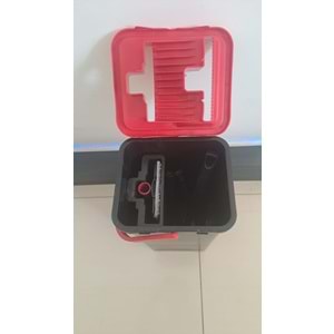 BUSE MOP SET TABLET MOP TEMİZLİK SETİ KUTULU 8 LT - KIRMIZI/SİYAH