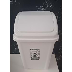 MERDEM PLASTİK MIENCA FANTAZİ ÇÖP KOVASI İTMELİ 10 LT 2 NO ( 235mm x 185mm x 365mm )