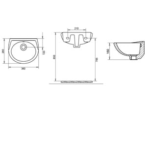 28X35 OVAL LAVABO TURAVİT