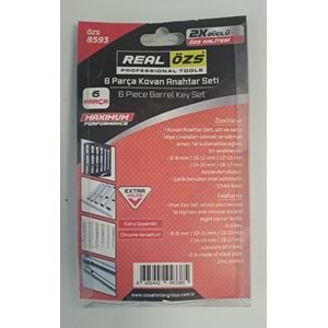 REAL ÖZS 6 PARÇA KOVAN ANAHTAR SETİ ÖZS-8593