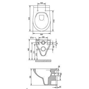 PERA RİMLESS ASMA KLOZET TURAVİT MAT KAPUÇİNO