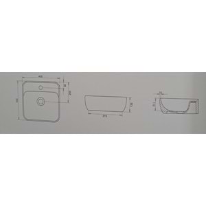 PORTOMİX ÇANAK LAVABO MAT BEYAZ / BATARYA DELİKLİ TURAVİT