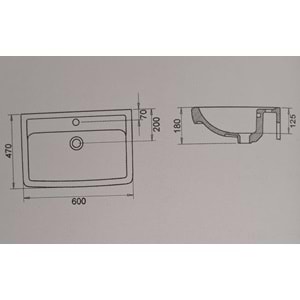Q60cm LAVABO TURAVİT