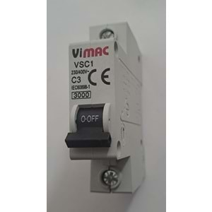 VİMAC 3 AMPER 3000KA C3 OTOMAT SİGORTA