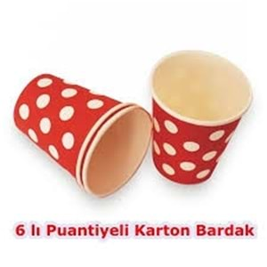 LEVA KARTON BARDAK 6 LI PUANTİYELLİ