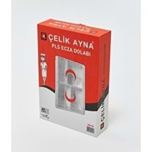 ÇELİK AYNA PLASTİK ECZA DOLABI 34x50cm