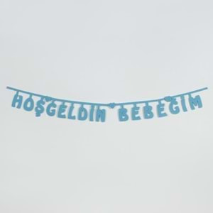 KEÇE YAZI MAVİ - HOŞGELDİN BEBEĞİM