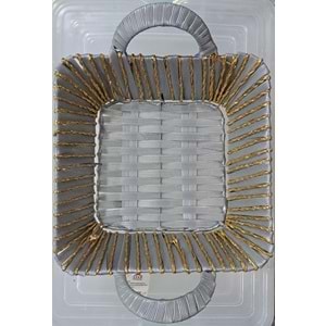 LEVA EKMEK SEPETİ KARE TU-4639 ( 25 x 25 x 7 cm )