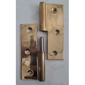 PİRİNÇ OKKA MENTEŞE SARI SOL ( OMEGA ) ( 4 x 10 CM )