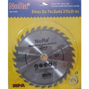 SUNTA - AHŞAP ELMAS DAİRE TESTERE 235 mm x 30 T x 30-25-16 mm ( 30 DİŞ NORA )