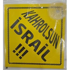ARABA YAZISI (STİCKER) VANTUZLU ( 11 x 11 cm ) - KAHROLSUN İSRAİL !!!