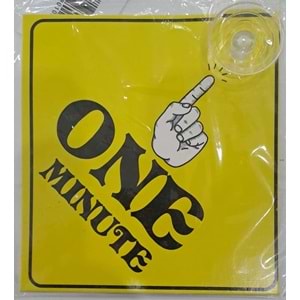 ARABA YAZISI (STİCKER) VANTUZLU ( 11 x 11 cm ) - ONE MINUTE