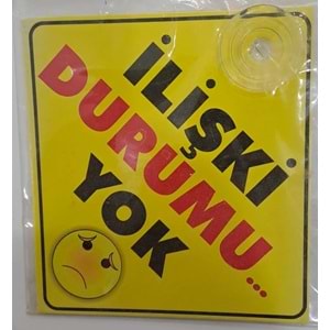 ARABA YAZISI (STİCKER) VANTUZLU ( 11 x 11 cm ) - İLİŞKİ DURUMU YOK