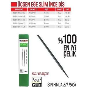 BAY-TEC MK0906 ÜÇGEN EĞE SLİM İNCE 7 mm ( 1 ADET FİYATIDIR )