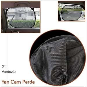 OTO PERDESİ YAN CAM 2 Lİ 440mm x 380mm - ( 44 x 38 cm )