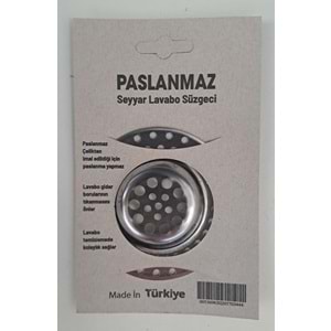 SEYYAR LAVABO SÜZGECİ METAL KÜÇÜK