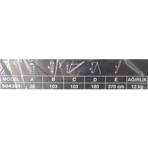 AKROBAT MERDİVEN 3,70 METRE & ÇOK AMAÇLI MERDİVEN 3,70 METRE