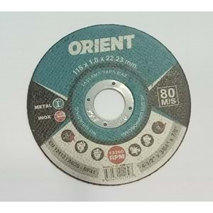 ORIENT İNOX METAL KESİCİ 115 x 1,0 x 22,23 mm ( ORIENT ) 115 mm