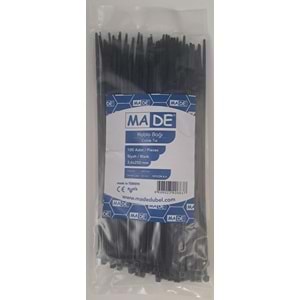 MADE KABLO BAĞI 3,6X250 mm SİYAH 100 LÜ