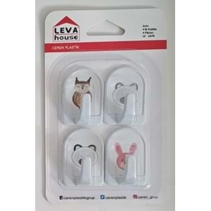 LEVA YAPIŞKANLI ASKI 4 LÜ KUBBE LV-2878 ( KARIŞIK DESEN )