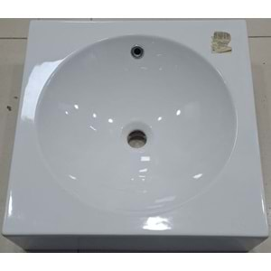 TOPRAVİT 50X50 TEZGAH ÜSTÜ KARE LAVABO H:15CM