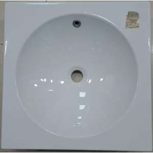 TOPRAVİT 50X50 TEZGAH ÜSTÜ KARE LAVABO H:15CM