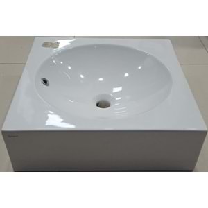 TOPRAVİT 50X50 TEZGAH ÜSTÜ KARE LAVABO H:15CM