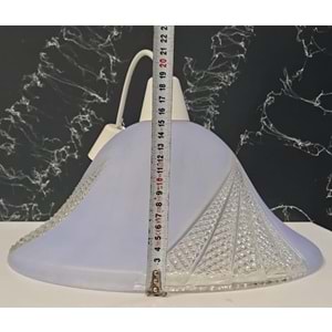RENKLİ CAM AVİZE ( çap : 39cm )
