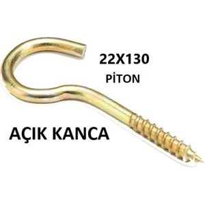 22 x 130 PİTON - AÇIK KANCA ( 1 ADET FİYATIDIR )