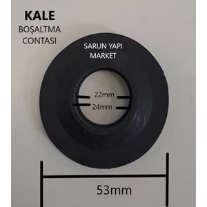 KALE - İNTEGRA GÖMME REZERVUAR İÇ TAKIM CONTASI (DIŞ ÇAP 53mm / İÇ ÇAP 24mm / ÇIKINTILI KISIM İÇ ÇAP 22mm ) BİR TARAF BOMBELİ - DİĞER TARAF ÇIKINTILI