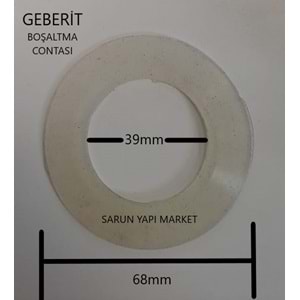 GEBERİT ESKİ TİP - GÖMME REZERVUAR CONTASI (DIŞ ÇAP 68mm / İÇ ÇAP 39mm ) İÇ KISIMDAN DIŞ KISIMA DOĞRU İNCELEN CONTA
