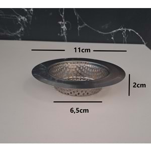 ÇÖP MAK PASLANMAZ SEYYAR LAVABO SÜZGECİ 11cm