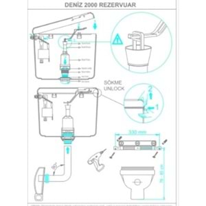 DENİZ 2000 SPİRAL DİRSEKLİ BASMA REZERVUAR ( VİSAM )