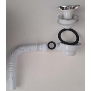 KROM DUŞ TROBLENİ 120 LİK TASLI KÖRÜKLÜ Ø 32 LİK ÇIKIŞLI ( ASET )