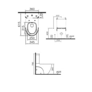 VİTRA NORM 501 DTD KLOZET + REZERVUAR - BEYAZ ( SERANİTA KAPAK + İÇ TAKIM DAHİL )