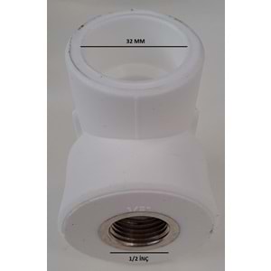 PPRC DİŞİ DİRSEK Ø32x1/2