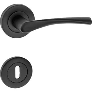 VENAX BRAVO ROZETLİ ODA KAPI KOLU TAKIM - SİYAH