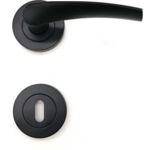 VENAX BRAVO ROZETLİ ODA KAPI KOLU TAKIM - SİYAH