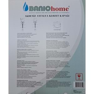 FATEX ELİZAN ( AKDENİZ ) ( 36,5 x 43,5 cm ) NORMAL KAPANAN PLASTİK KLOZET KAPAĞI
