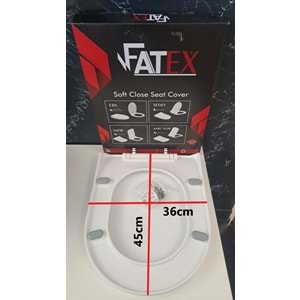 FATEX SEDEF SOFT ( 36 x 45 cm ) YAVAŞ KAPANAN PLASTİK KLOZET KAPAĞI