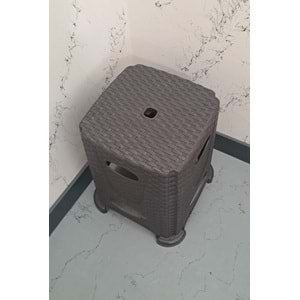 LEVA TABURE RATTAN PADİŞAH HASIR BÜYÜK ANTRASİT - KAHVERENGİ ( 1 ADET FİYATIDIR )