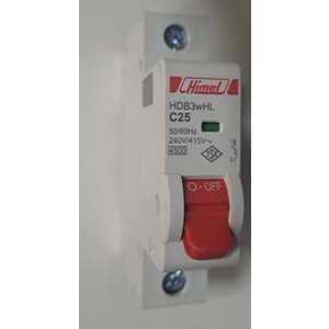 HİMEL 25 AMPER 1XC25 4,5KA OTOMAT SİGORTA