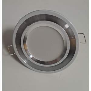 GLOBAL 5 WATT LED SPOT KROM ÇİZGİLİ BEYAZ PLASTİK KASA BEYAZ IŞIK 6500K 358LM