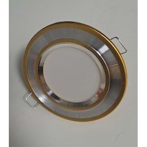 GLOBAL 5 WATT LED SPOT KROM ÇİZGİLİ ALTIN PLASTİK KASA BEYAZ IŞIK 6500K 358LM