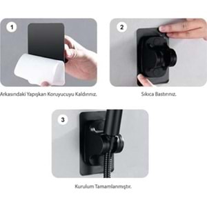 DUŞ MAFSALI - PLASTİK HAREKETLİ SİYAH YAPIŞKANLI