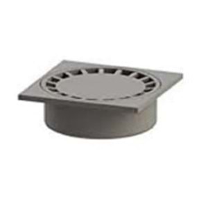 ÇAMUR KOVALI YER SÜZGECİ 25 x 25 cm - Ø 100 LÜK ALTTAN ÇIKIŞ YER SİFONU YUVARLAK KAPAK